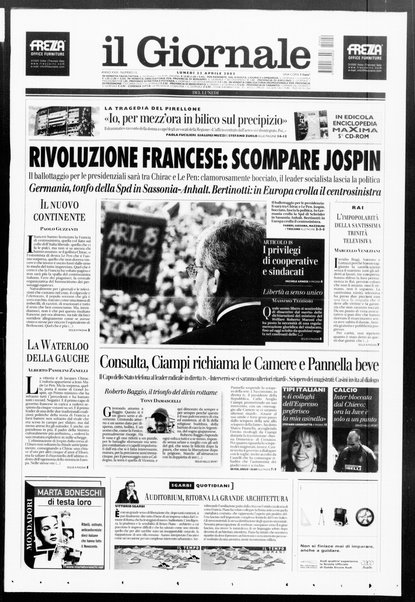 Il giornale del lunedi